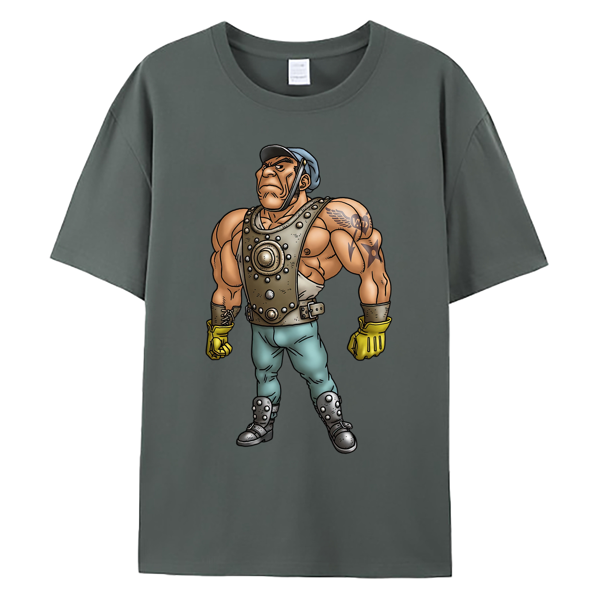 （画像用） ドラゴンクエスト Doragon Kuesuto Dragon Quest 綿100％ メンズ半袖Tシャツ｜肌触りやわらか＆通気性